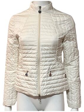 MONCLER Lightweight Quilted puffer Jacket sz 0 ivory white, Luxury